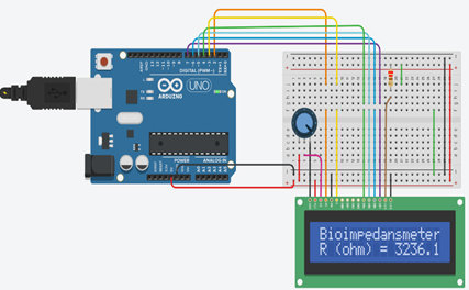 Virtual design of a measuring device integrated in electroacupuncture stimulator on Arduino