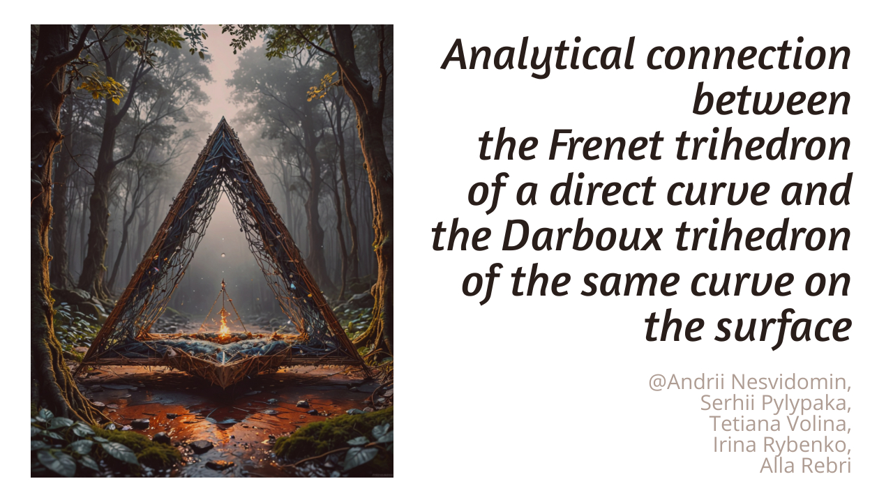 Analytical connection between the Frenet trihedron of a direct curve and the Darboux trihedron of the same curve on the surface