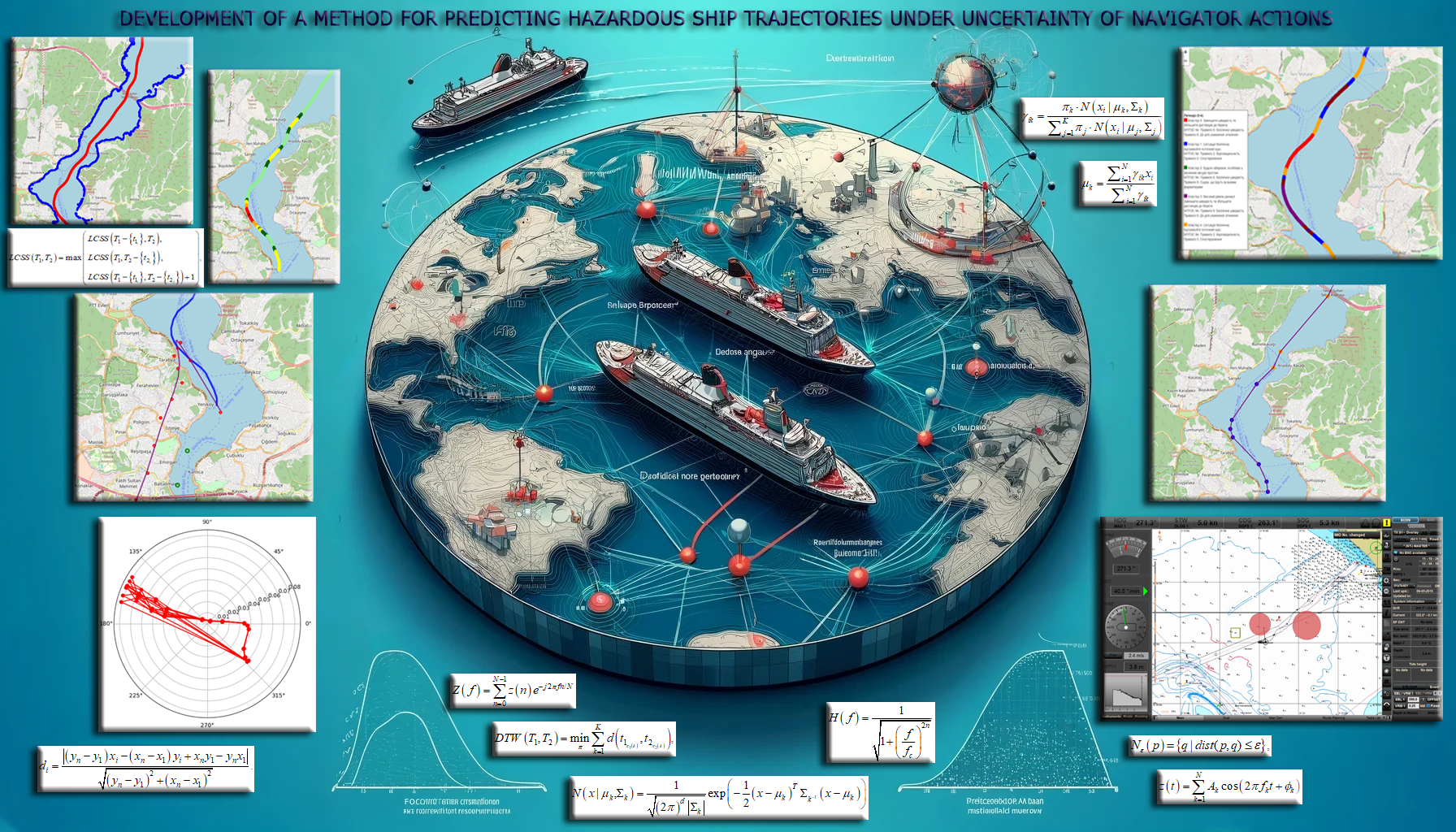 Development of a method for predicting hazardous ship trajectories under uncertainty of navigator actions