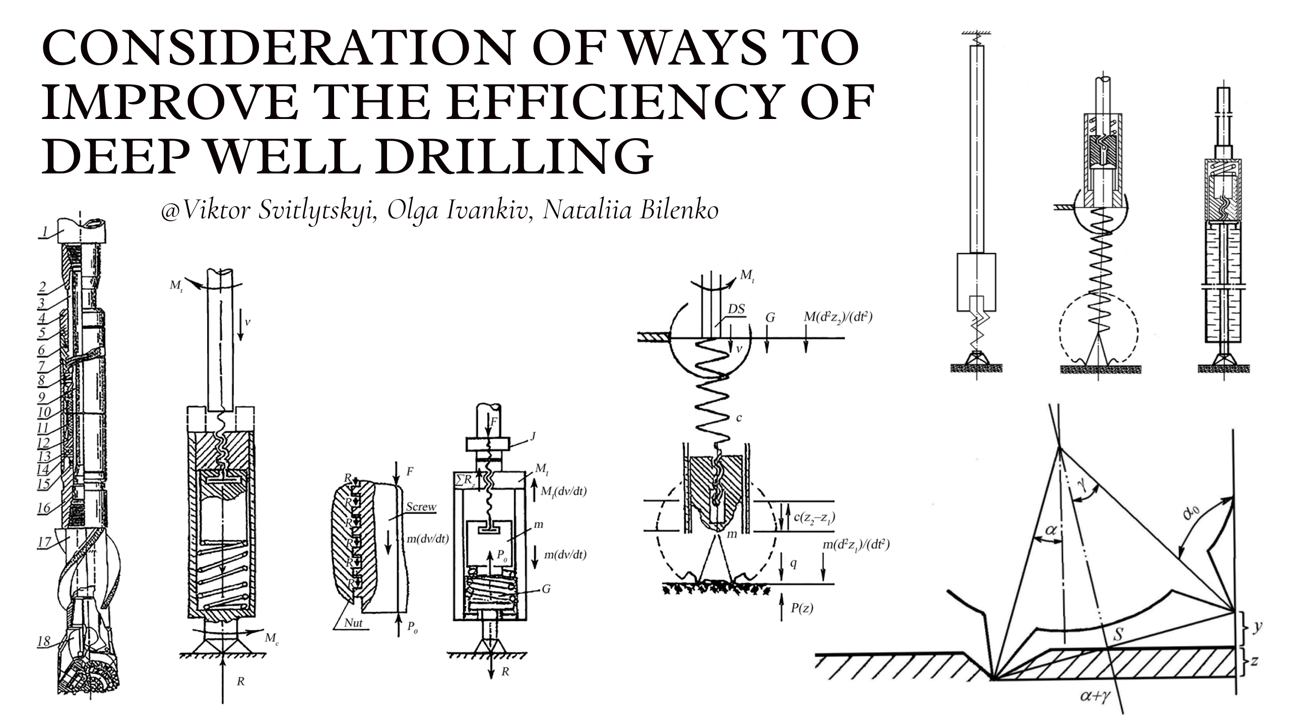 Consideration of ways to improve the efficiency of deep well drilling