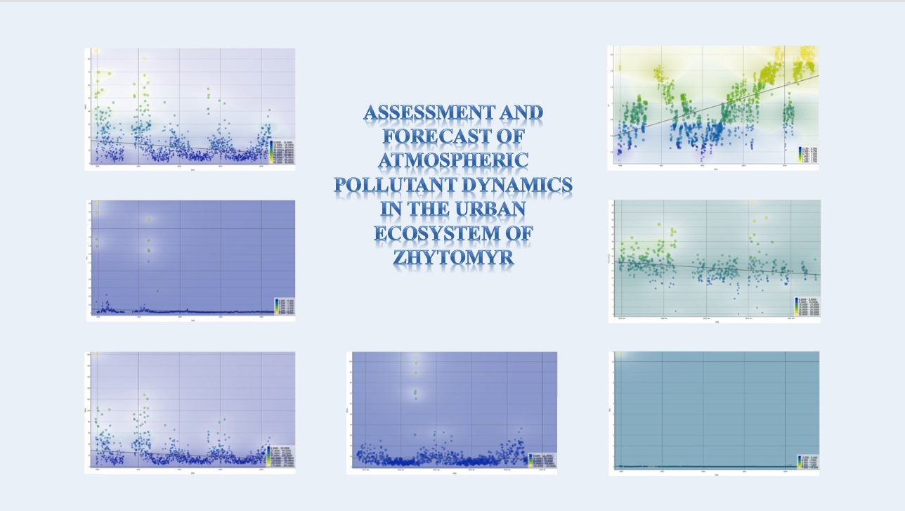 Assessment and forecast of atmospheric pollutant dynamics in the urban ecosystem of Zhytomyr
