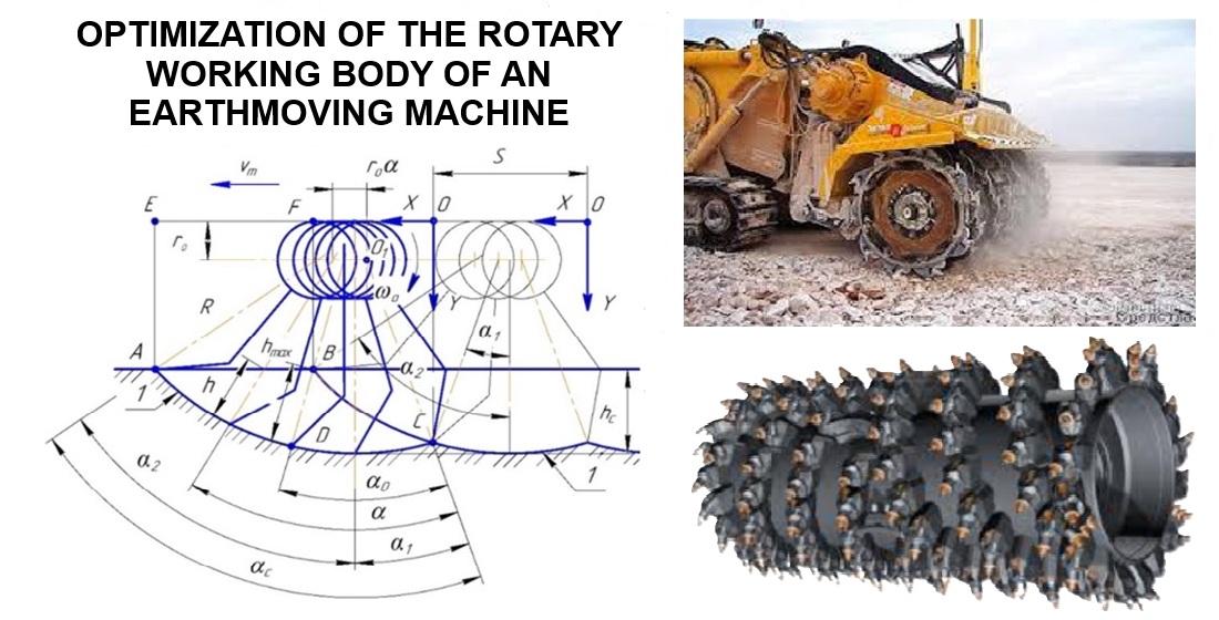 Development of a methodology for calculating the working process of the rotary working body of machines for earthworks and road works