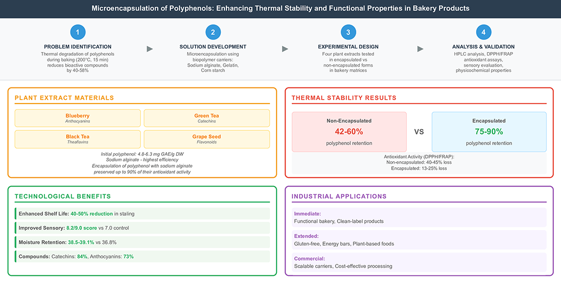 Encapsulation of polyphenols in baked goods: a strategy for enhancing stability and antioxidant activity