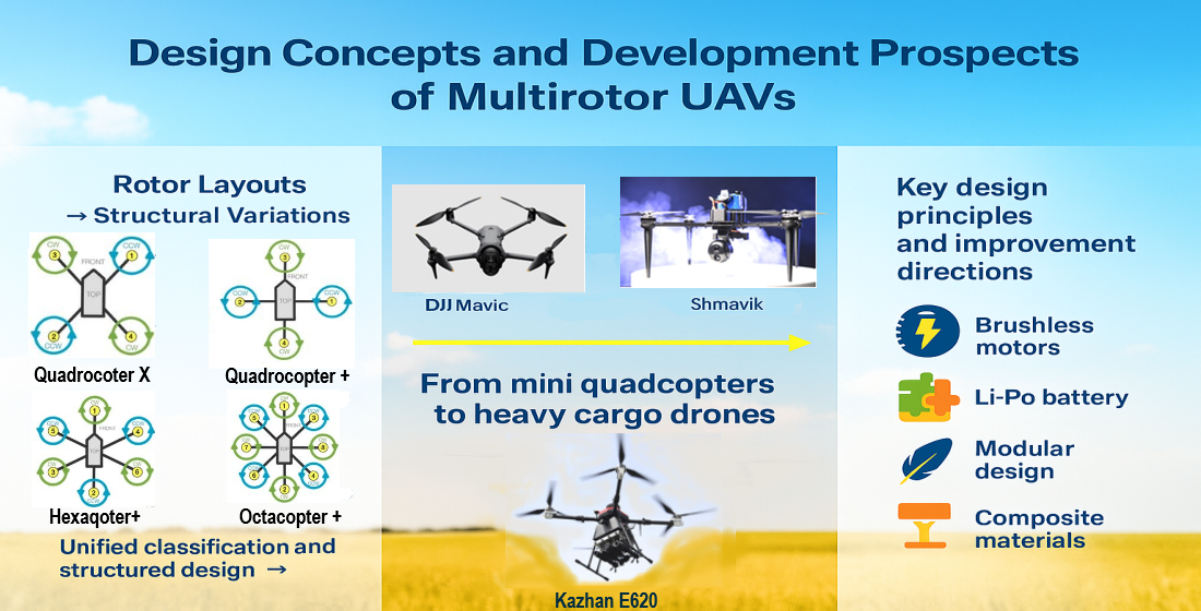 Features of existing design concepts of multirotor-type unmanned aerial vehicles and prospects for their development