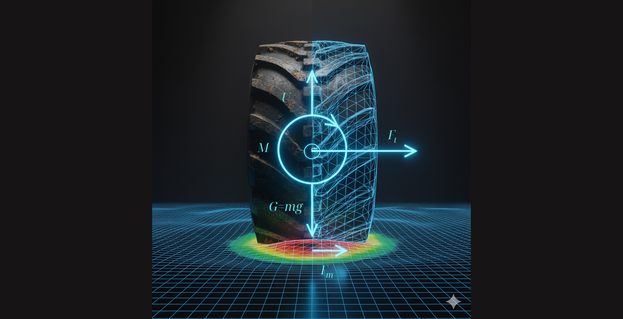 Analytical determination of absolute deformations and boundaries of the contact zone of a deformable wheel with a deformable surface