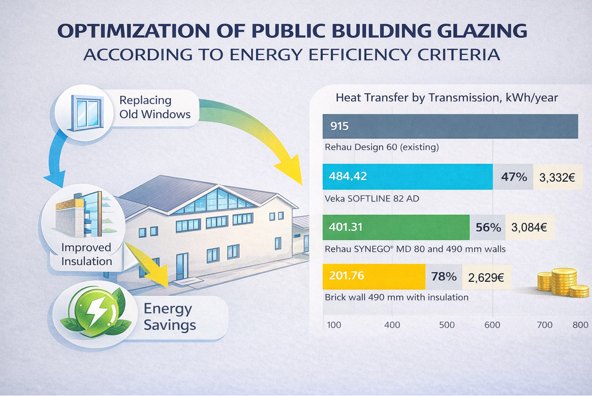 Optimization of public building glazing according to energy efficiency criteria