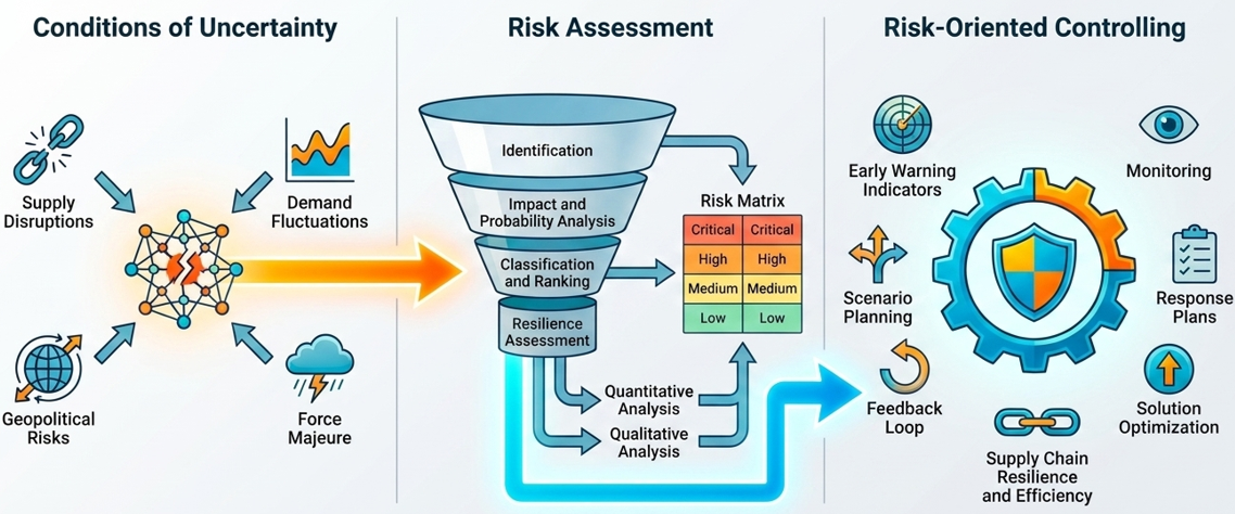 Logistics risk assessment and the development of a risk-oriented controlling approach under uncertainty