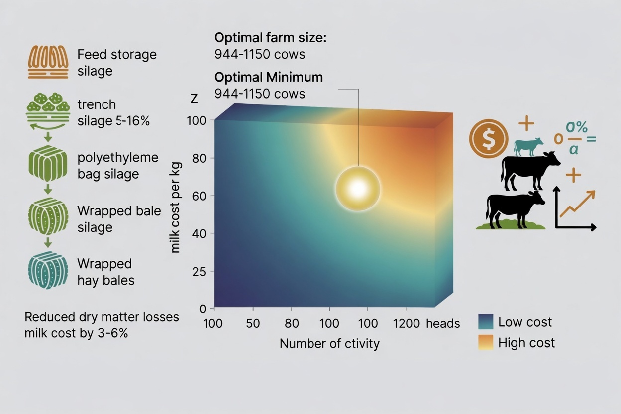 Optimization of feed procurement technology to minimize the cost of milk for farms of different production capacities