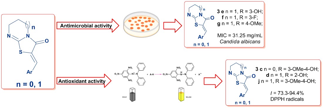 Синтез та біологічна активність 2-ариліден-5,6-дигідроімідазо[2,1-b]тіазолів і 6,7-дигідро-5h-[1,3]тіазоло[3,2-a]піримідинів