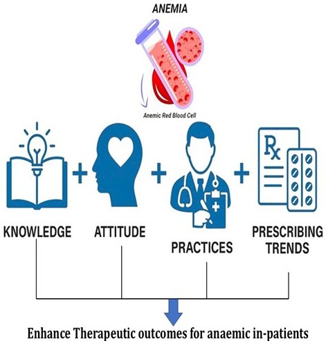 Exploring the gaps and gains: a comprehensive study on knowledge, attitude, practices, and prescribing trends related to anaemia among in-patients