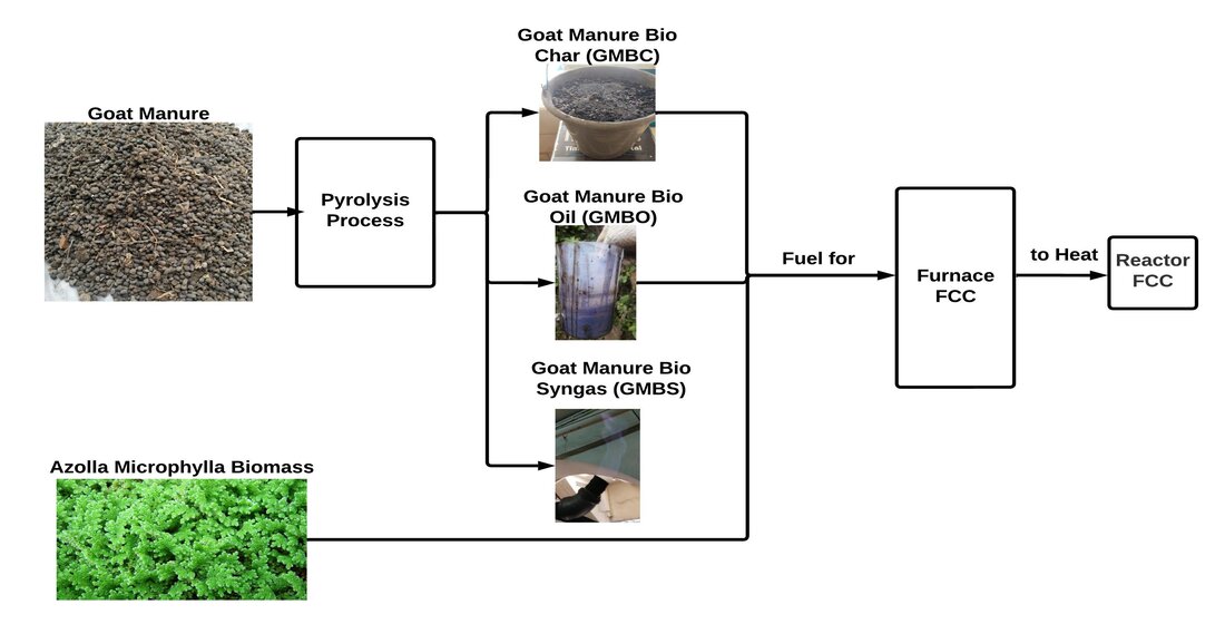 Identification of combustion regularities of fuel mixtures from Azolla biomass, goat manure biochar and goat manure bio-oil for FCC furnace