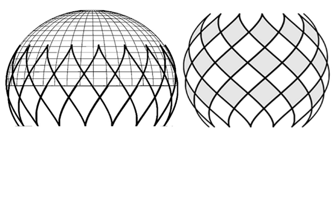 Constructing geometrical models of spherical analogs of the involute of a circle and cycloid