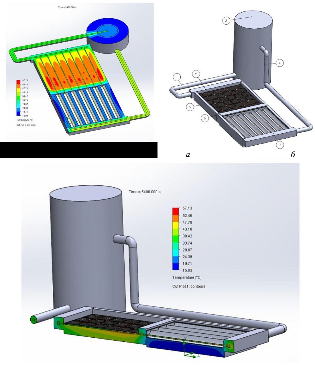 Development of a combined system with a hybrid solar collector and determination of its thermal characteristics
