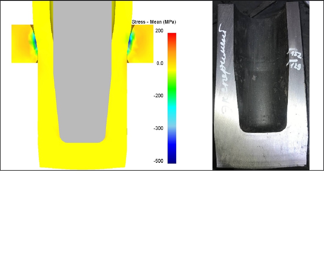 Designing optimal geometry of the radius die for broaching cases