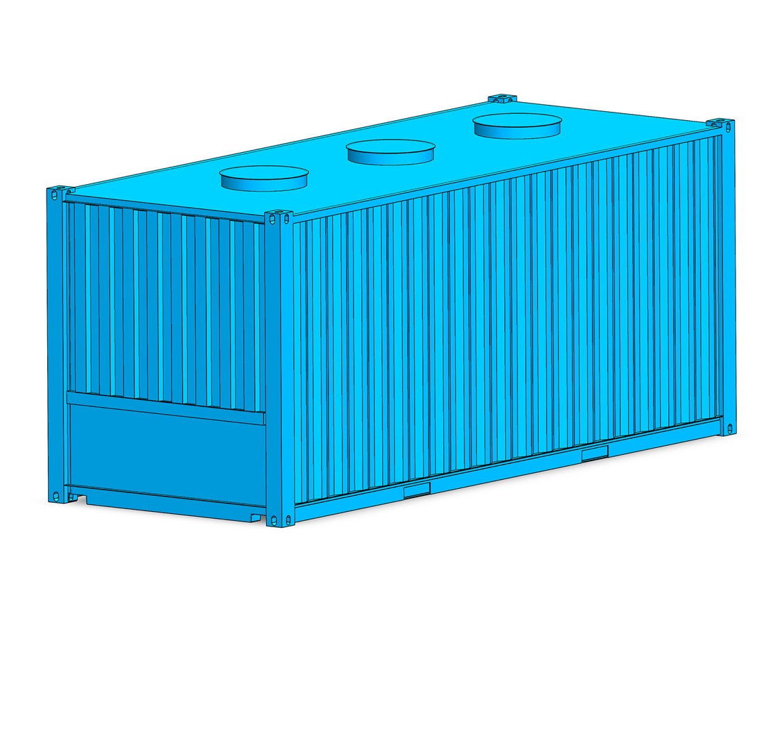 Determining the loading of a container for grain transportation under operating conditions