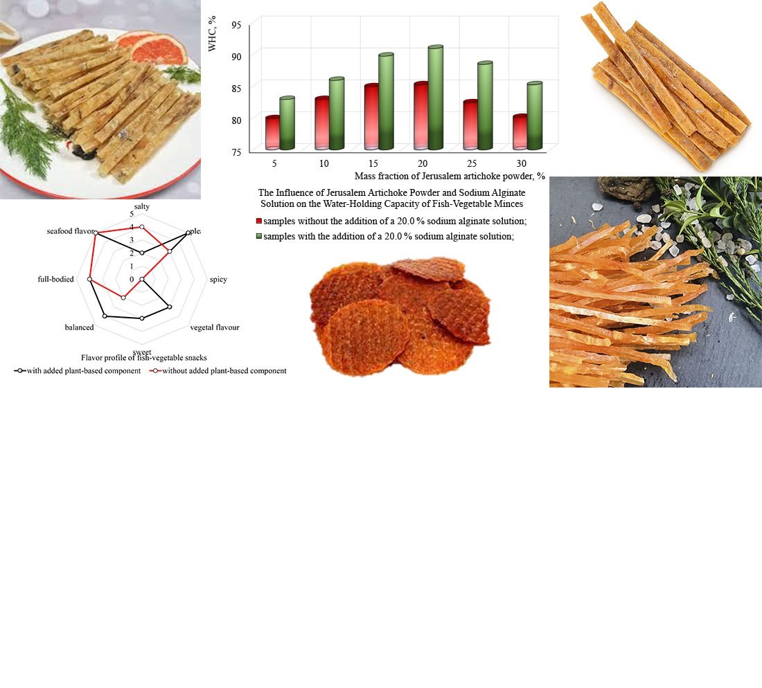 Developing functional fish-plant snacks with improved lipid composition and physicochemical properties