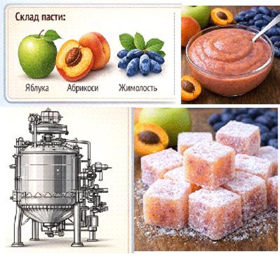 Substantiating the turkish delight technology based on fruit and berry paste from apples, apricots, and honeysuckle