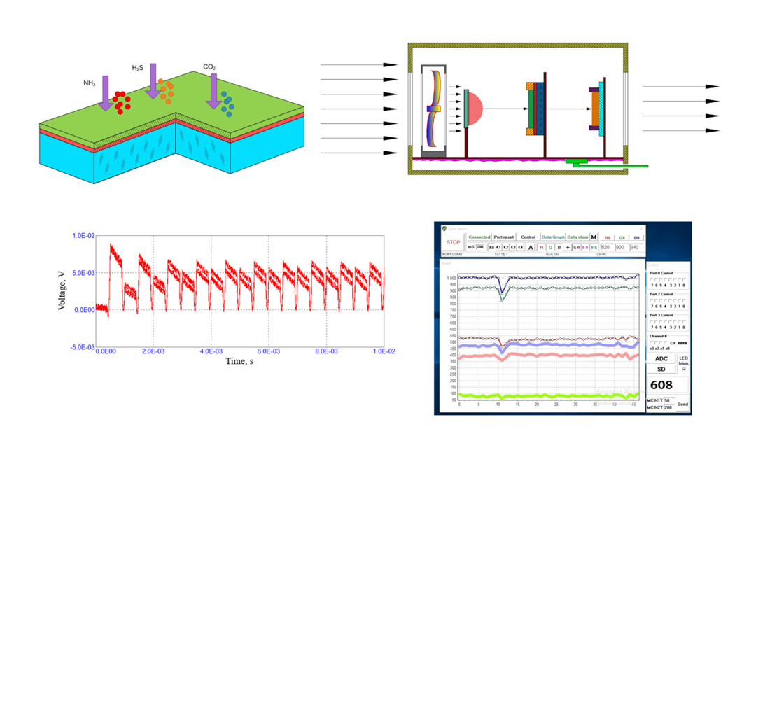 Formation of informative signals in an optical toxic gas detector